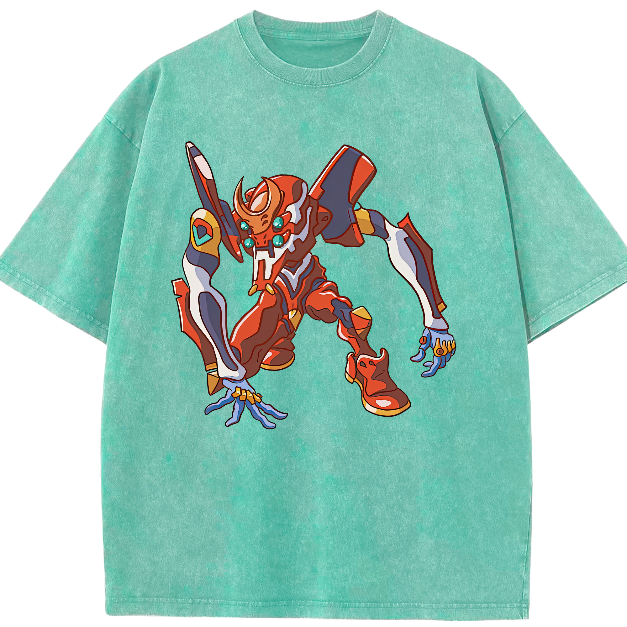 （画像用） EVA 新世紀エヴァンゲリオン 綿100% ヴィンテージ風 半袖Tシャツ（フロントプリント）